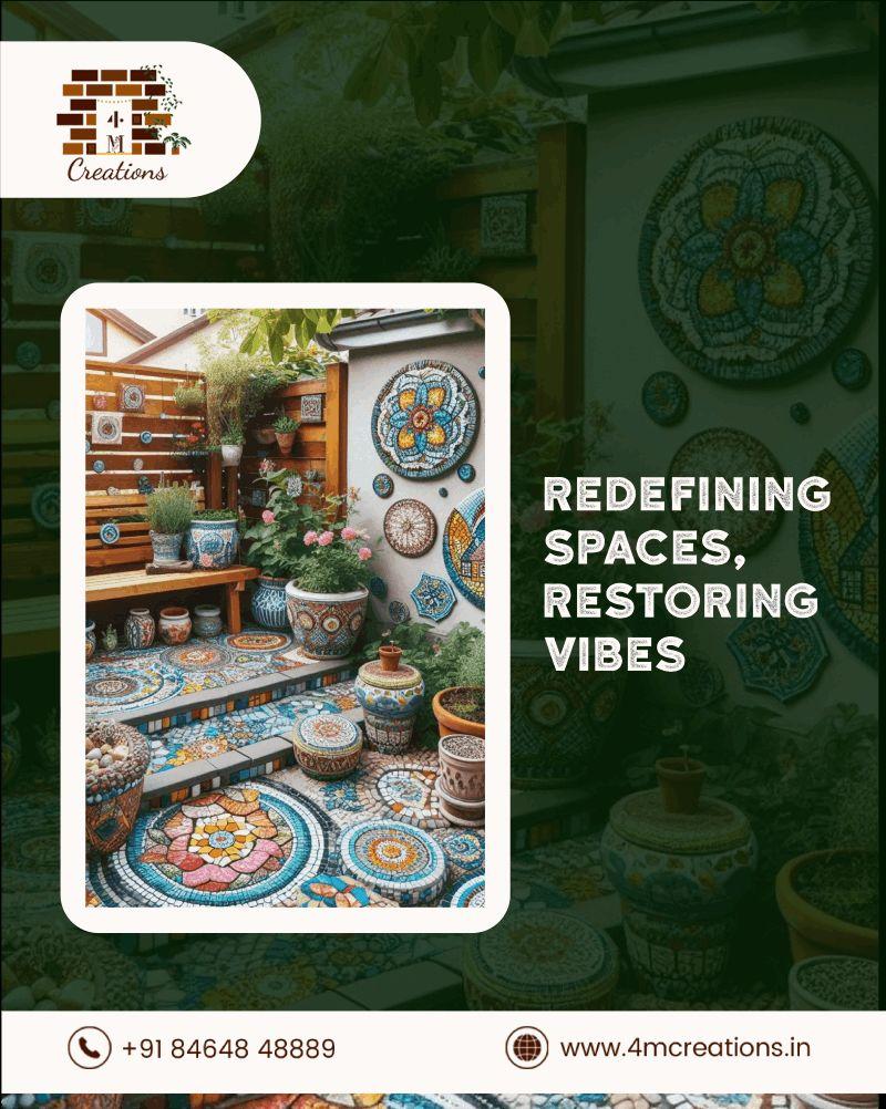 Transform Your Space with Handcrafted Mosaic Art by 4M Creations
