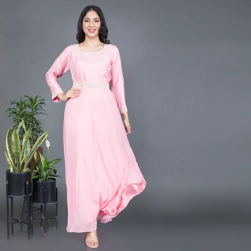 Gown with Belt | Elegant Belt Gown for a Stylish Look