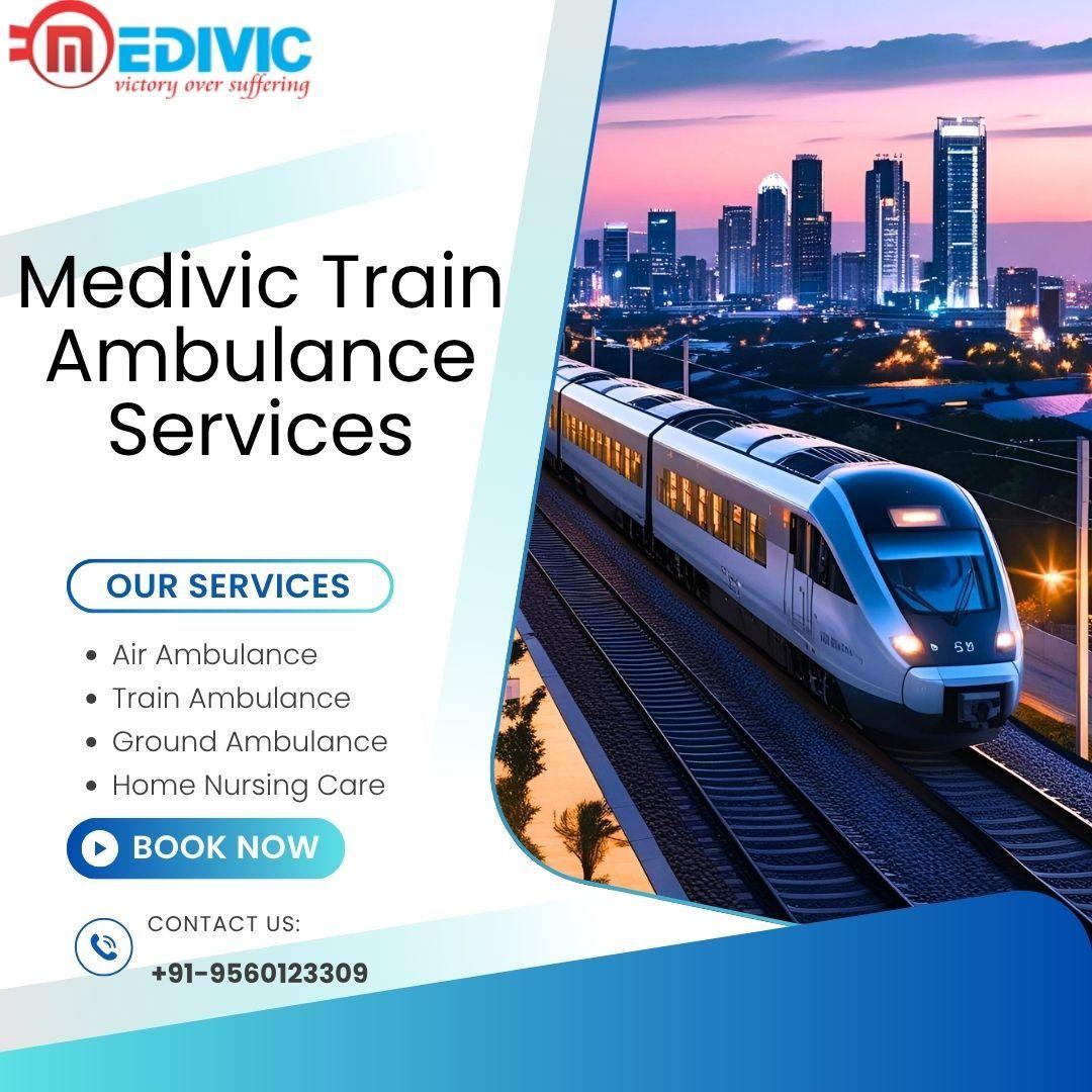 Medivic Train Ambulance in Guwahati with advanced life support via train