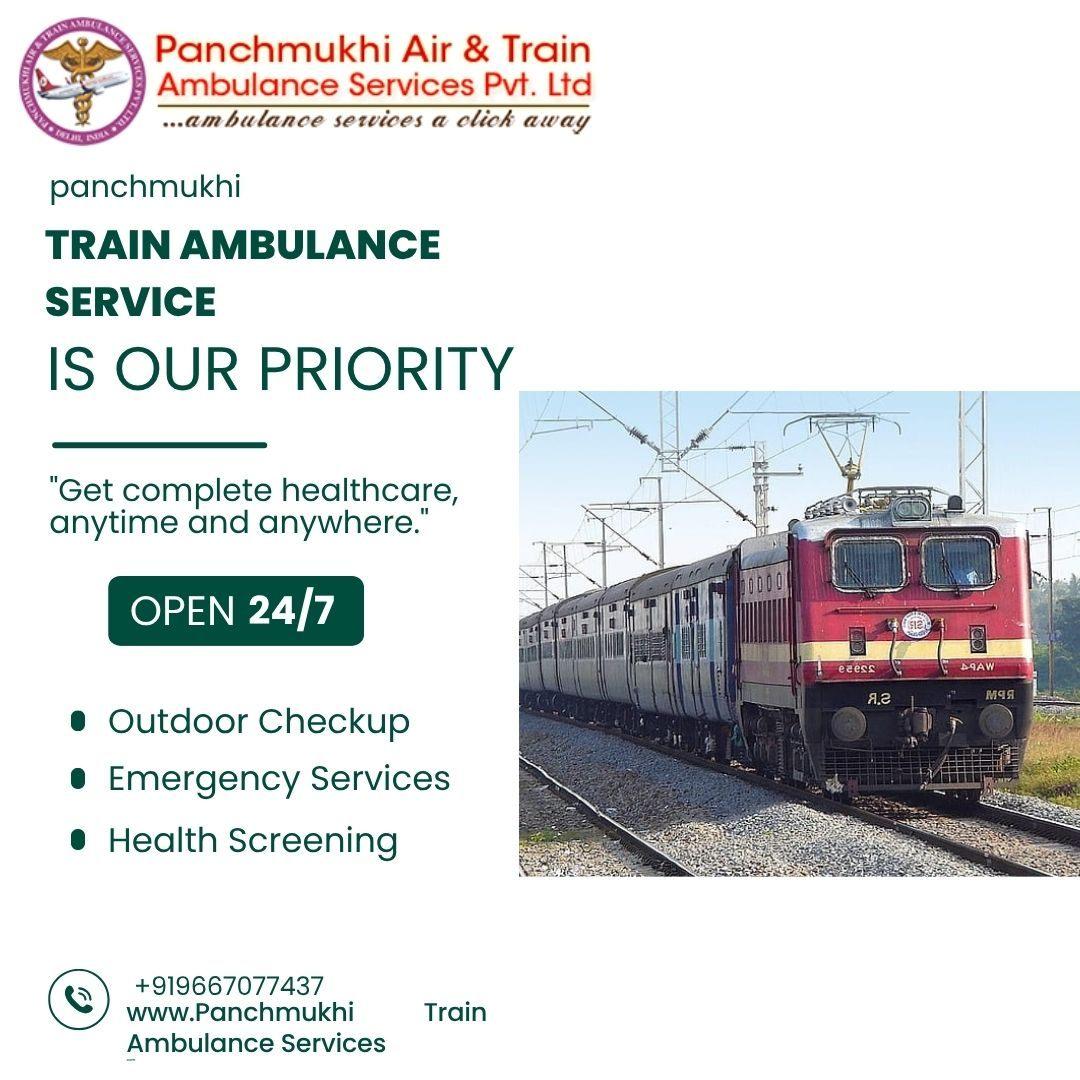 Now book a  muddle-free Pancmukhi train ambulance service in Pune 
