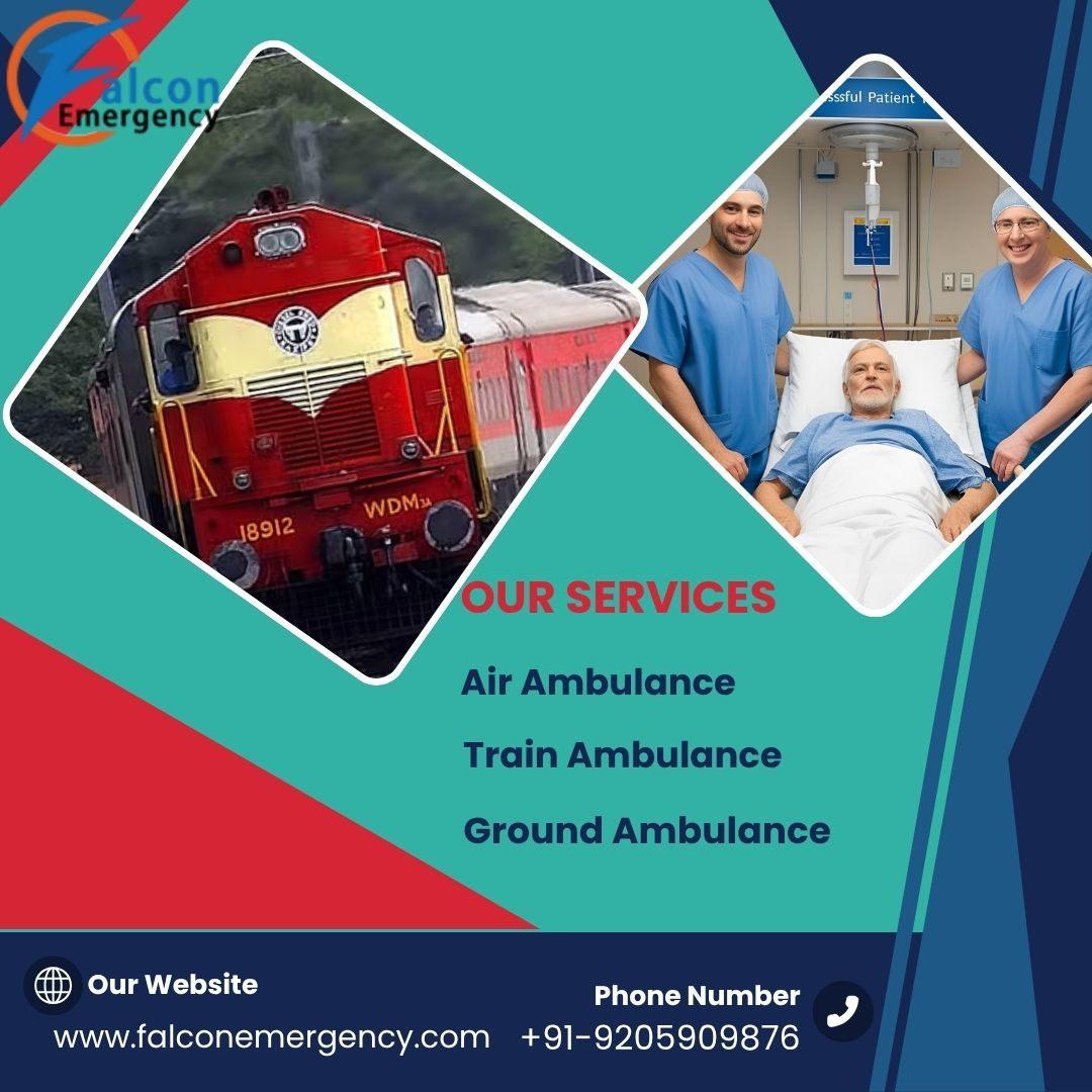 Get FALC Train ambulance service in Guwahati for patient transfer at your budget