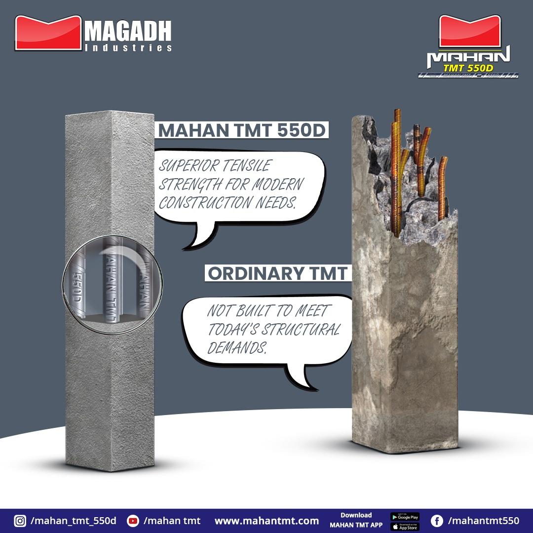 Mahan TMT 550D vs Ordinary TMT Bars: Choose Strength, Safety & Quality