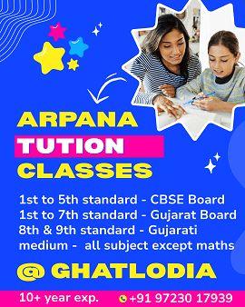 Arpana Tution Classes, four th standard classes in  ahmedabad 