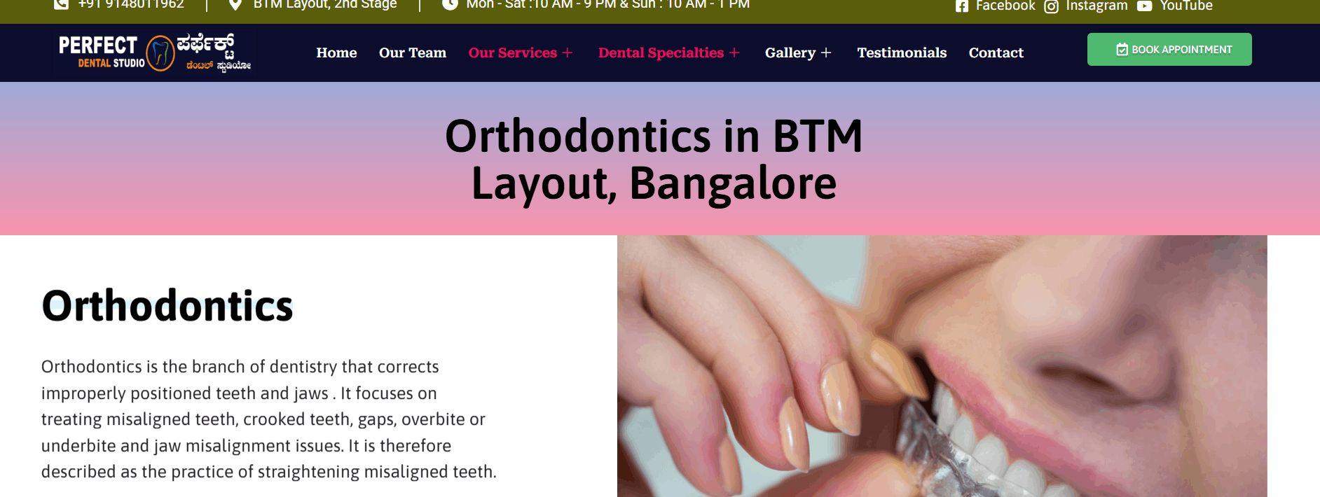 Orthodontics in BTM Layout, Bilekahalli, JP Nagar - Perfect Dental Studio