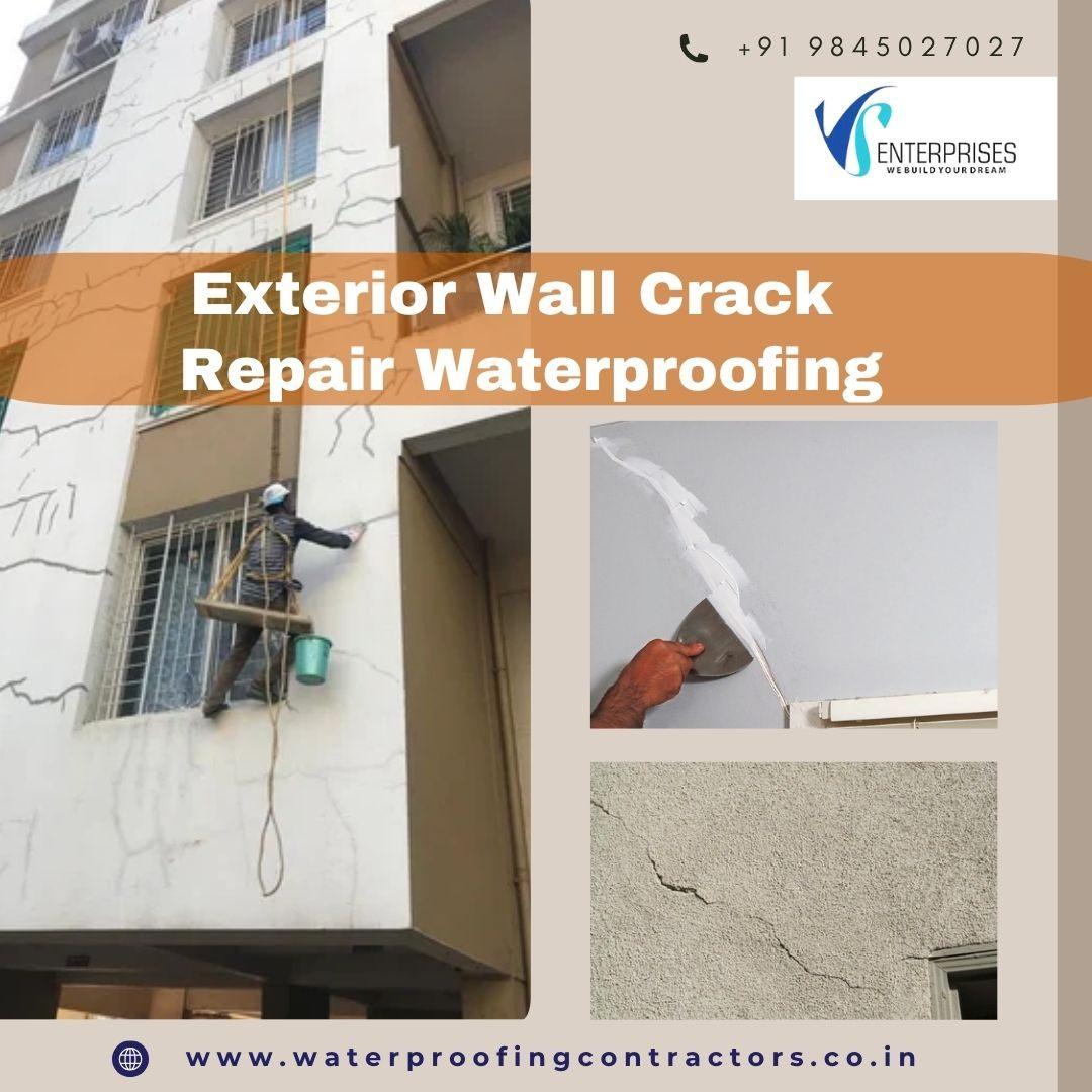 Exterior wall crack repair waterproofing in whitefield, Bangalore