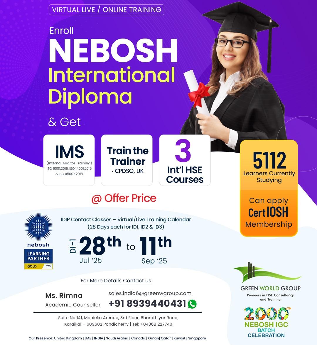Unlock Global HSE Opportunities with NEBOSH IDIP!