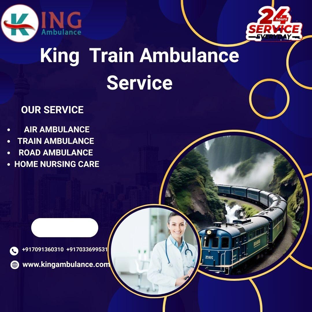with fast transfer King Train Ambulance Service in Dibrugarh provides the 