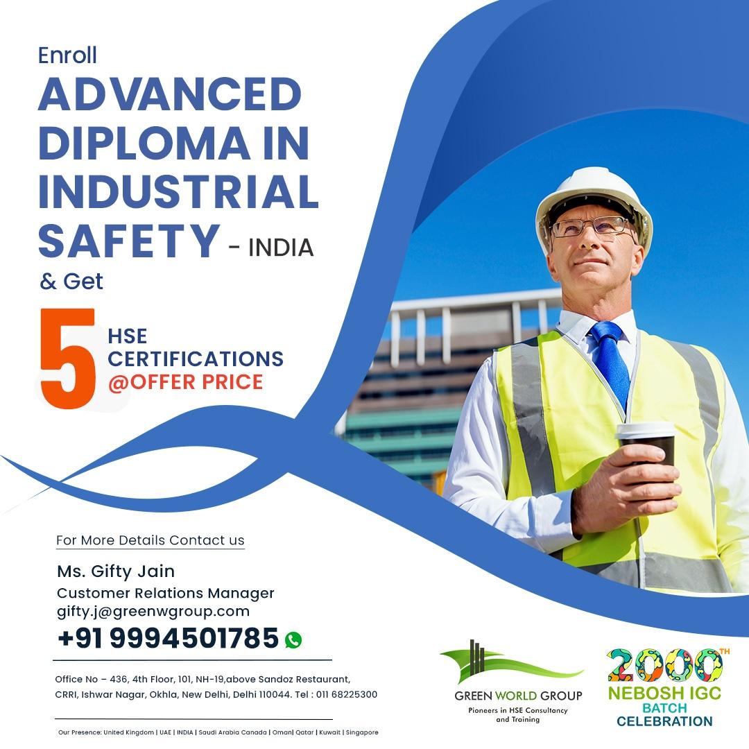  Advance Diploma in Industrial Safety Training in Gujarat!