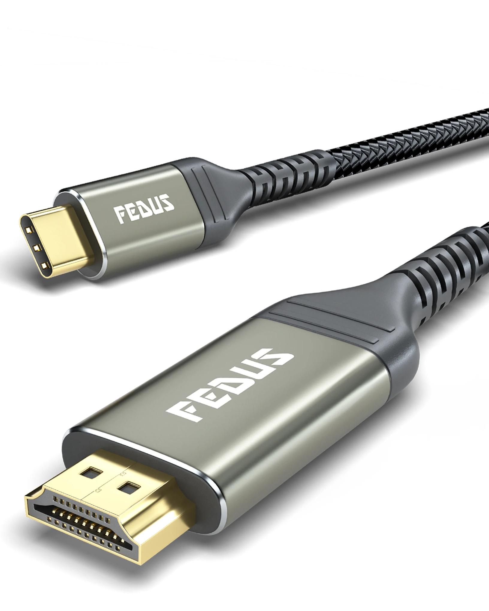 FEDUS USB C to HDMI Cable, 4K@60Hz Type-C to HDMI Adaptor 