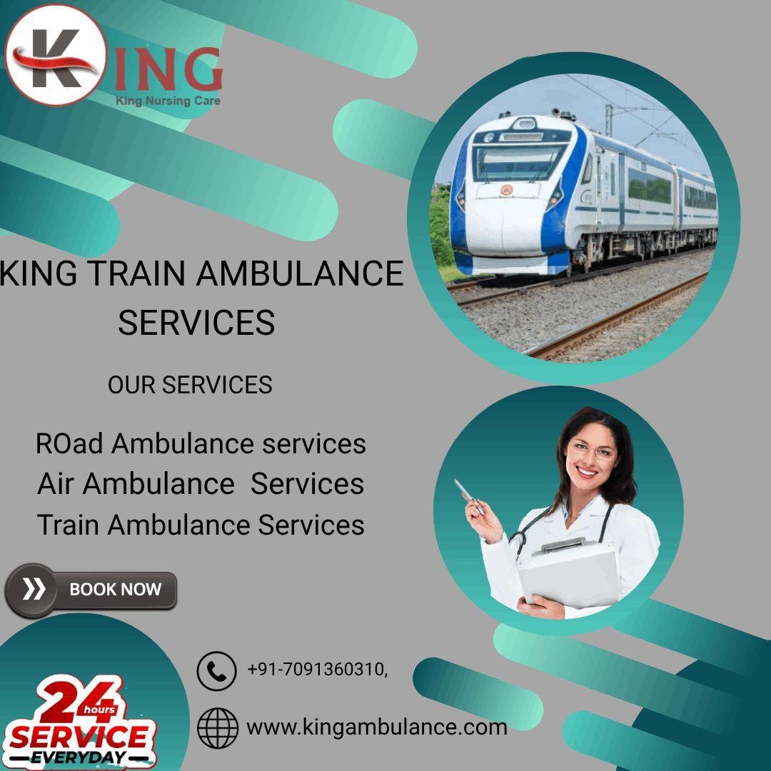 Get  King Train Ambulance Service in Siliguri for Your Patient from Bed to Bed