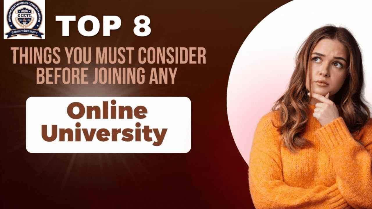 Top 8 things you must consider before joining any Online University