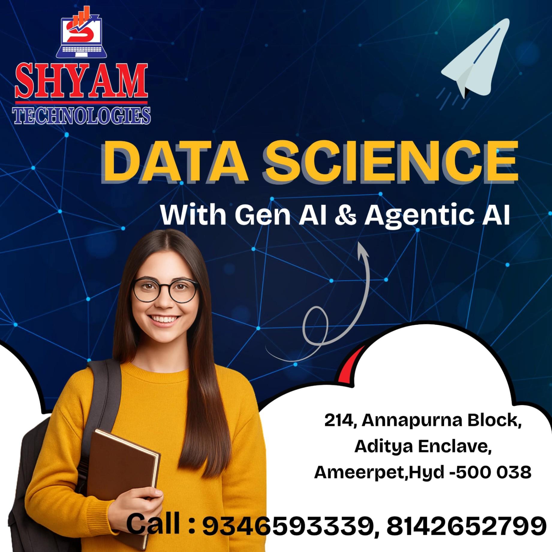 Join Data Science Course with Gen AI & Agentic AI at Shyam Technologies,