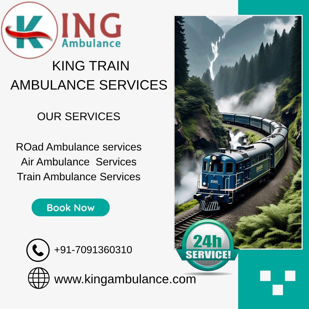  Choose King Train Ambulance Service in Raipur for your patient now.