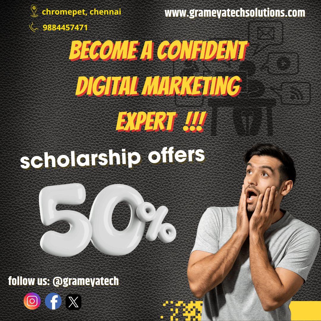 digital marketing course - scholarship offer 