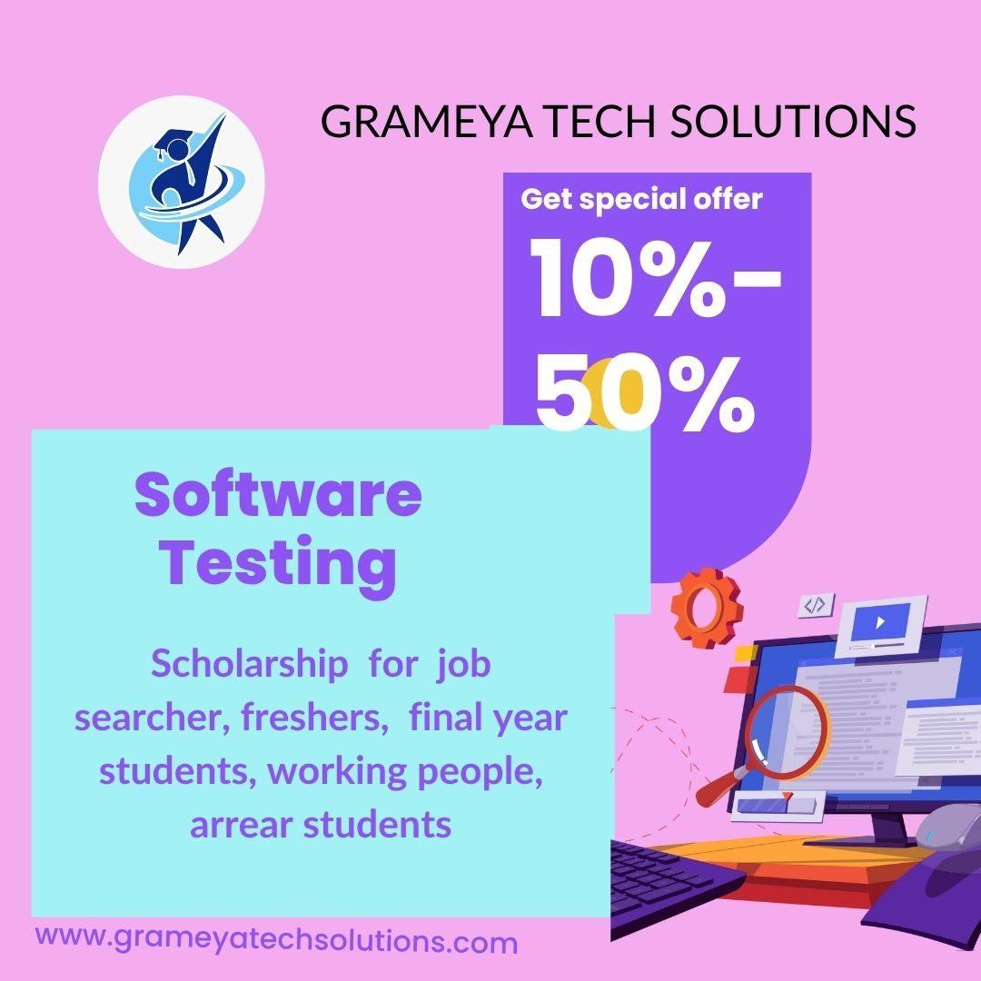 software tesing scholarship grameyatechsolutions chennai