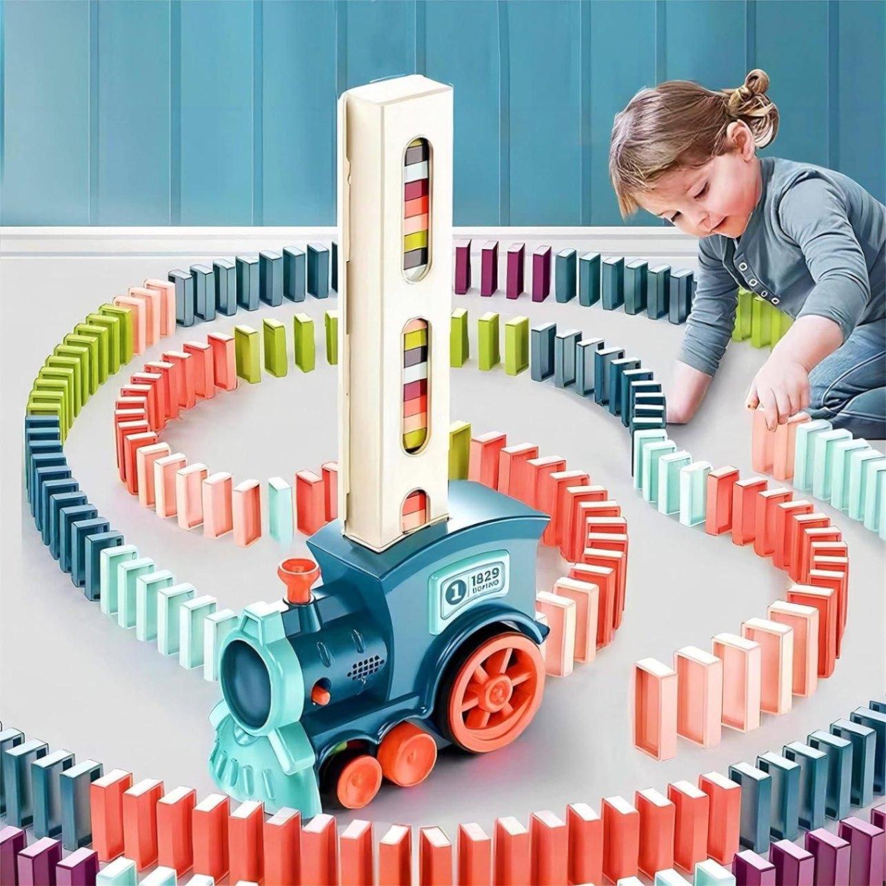 Train Toy Domino Set for Kids ? BPA-Free Plastic with Sound Effects&nbsp;