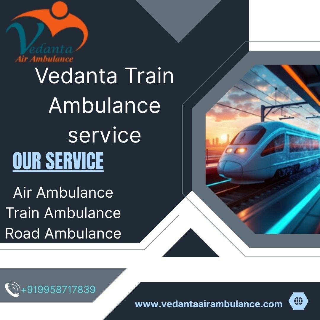 Book Vedanta Train Ambulance service in Malda Town now