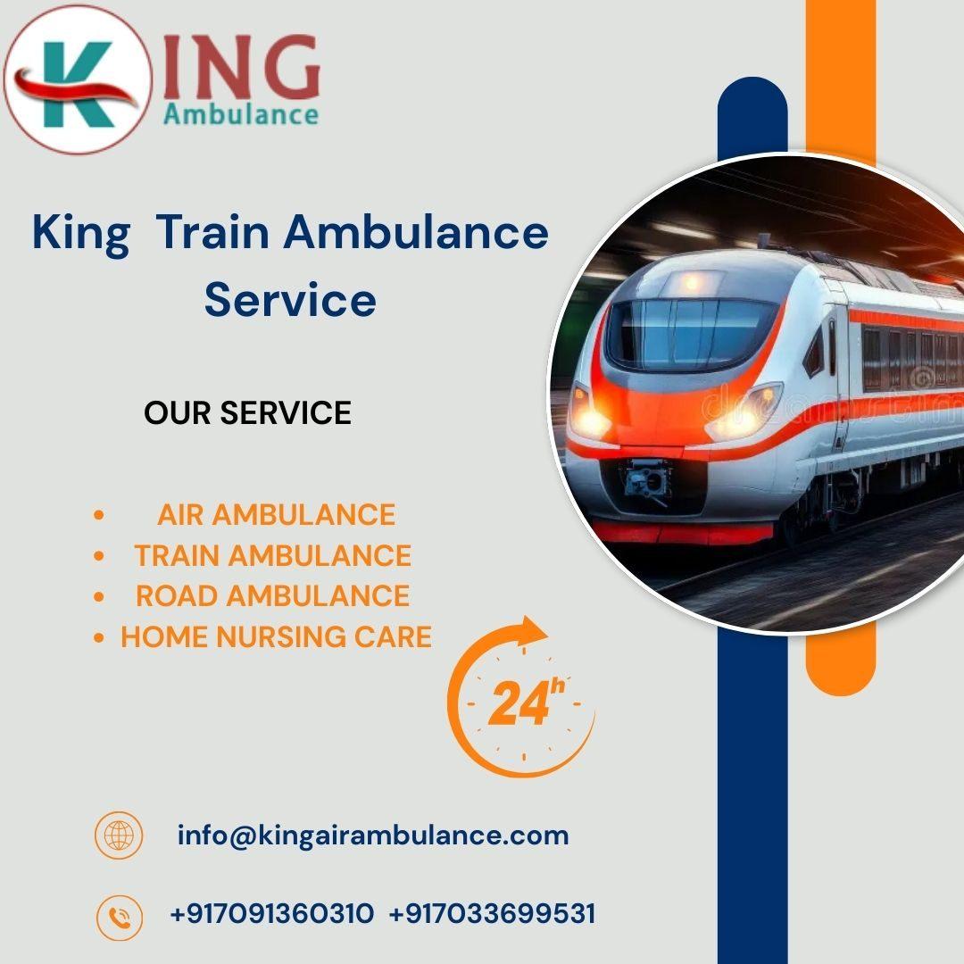  King Train Ambulance service in Siliguri provides patients with a comfortable 