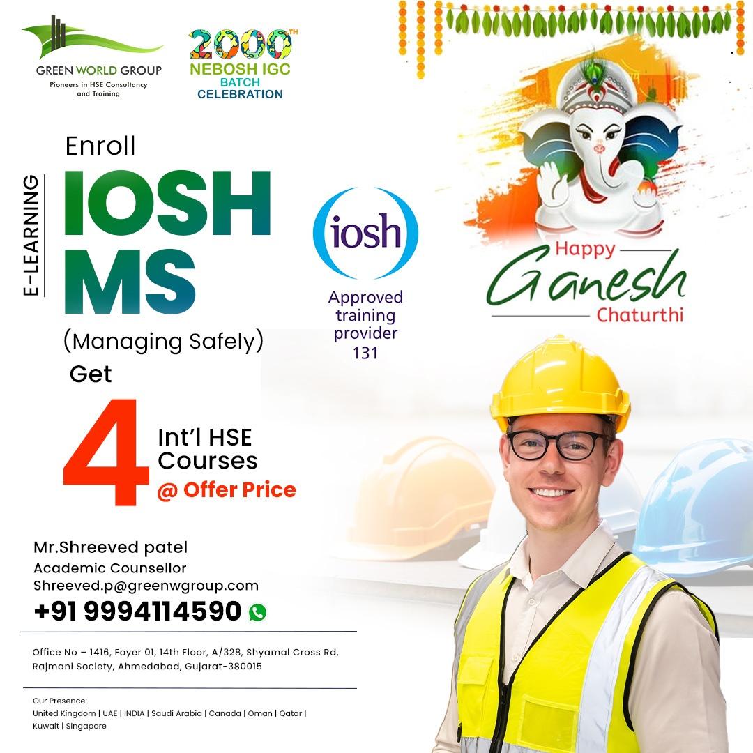  Ganesh Chaturthi Special Offer for IOSH MS Course!