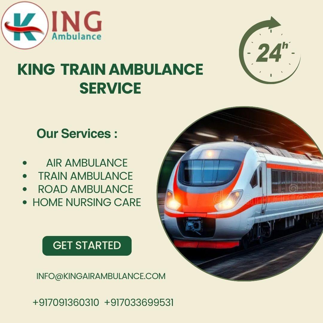 King Train Ambulance in Raipur transfers your sick patient to their destination 