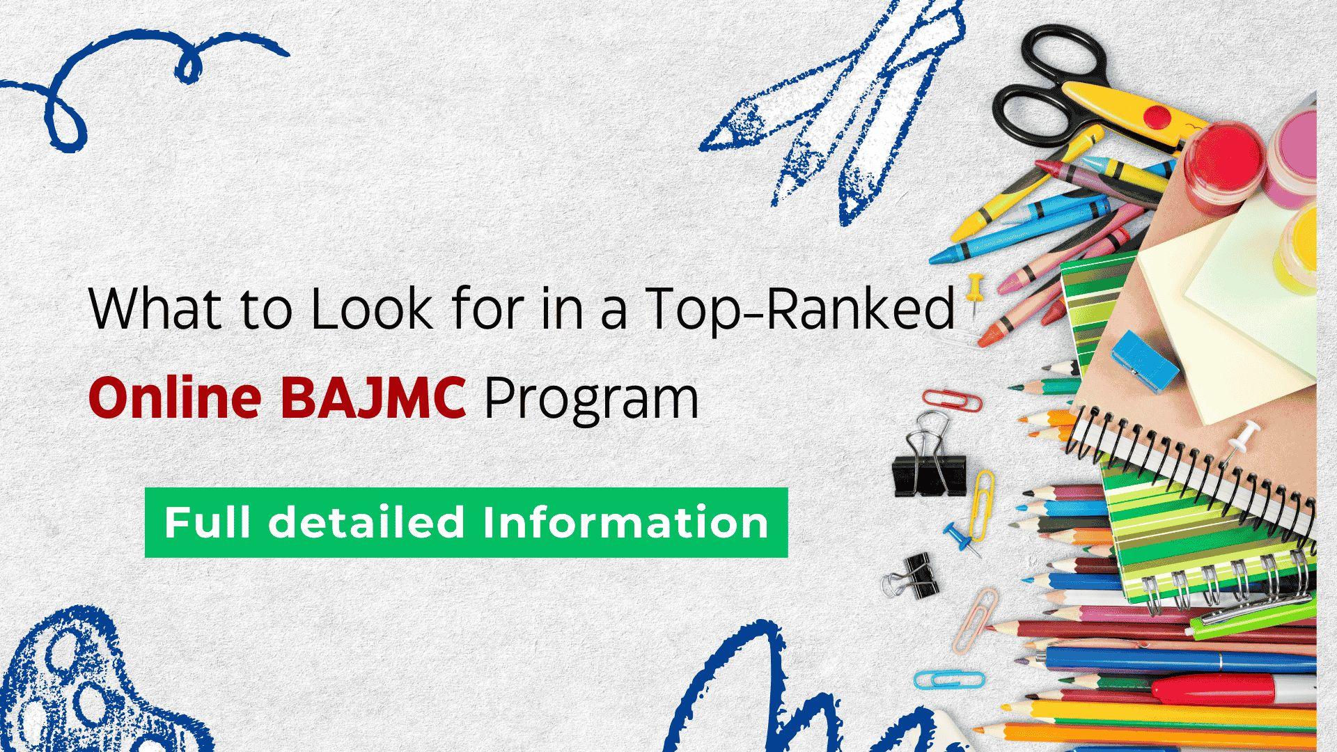 Top-Ranked Online BAJMC Program