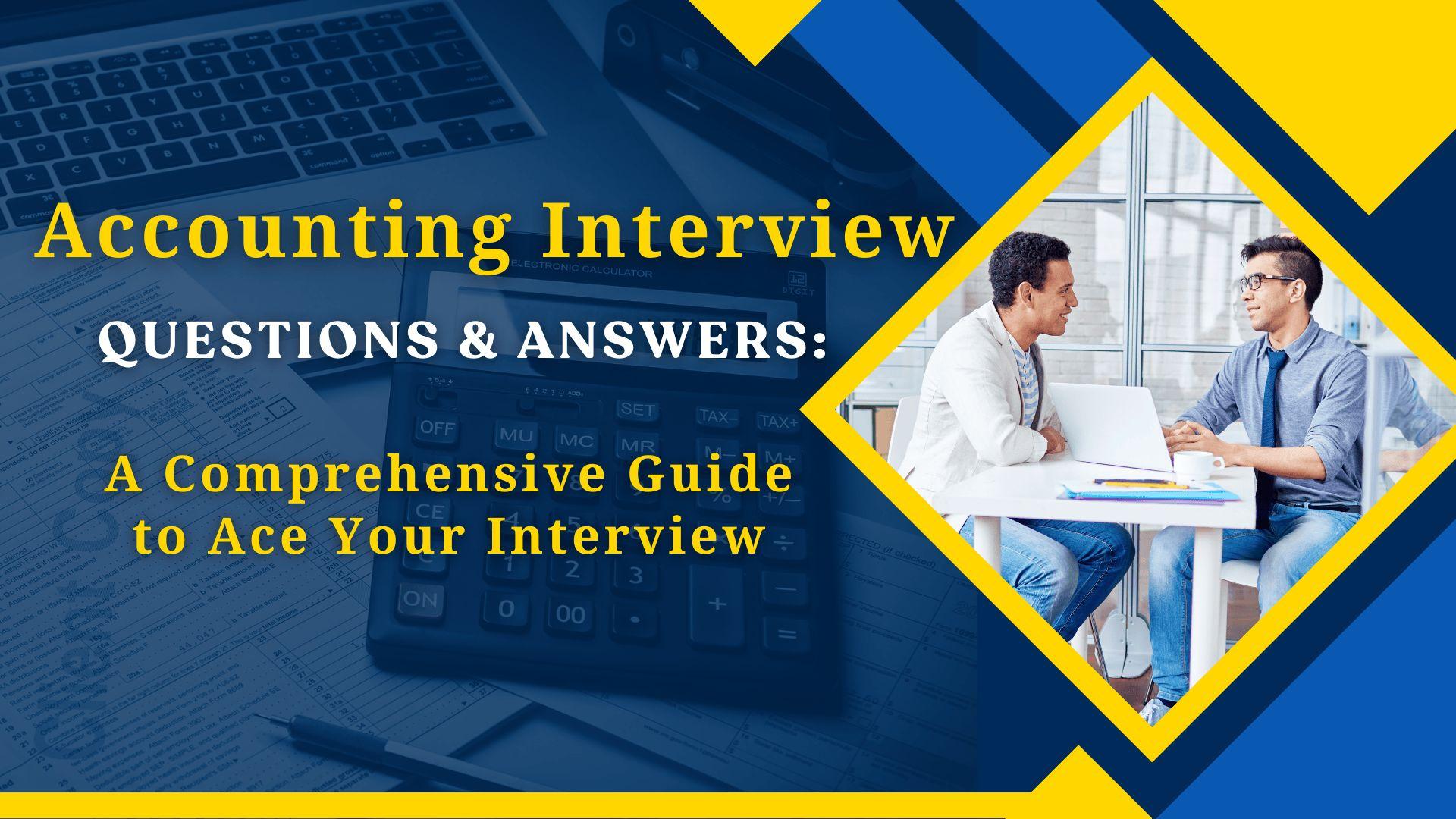 Accounting Interview Questions