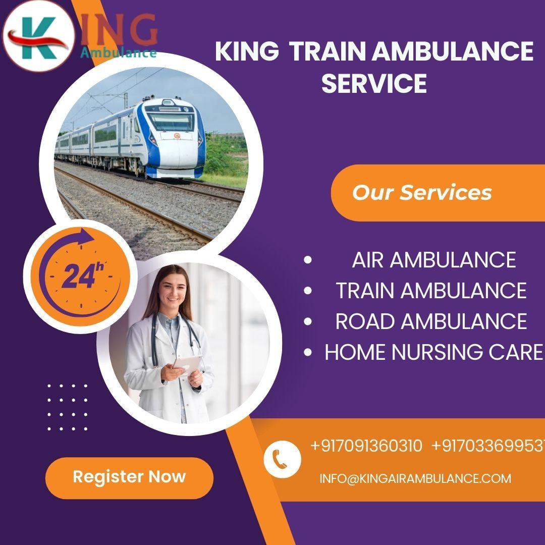King Train Ambulance service in Bhopal transfers patients to their destination 