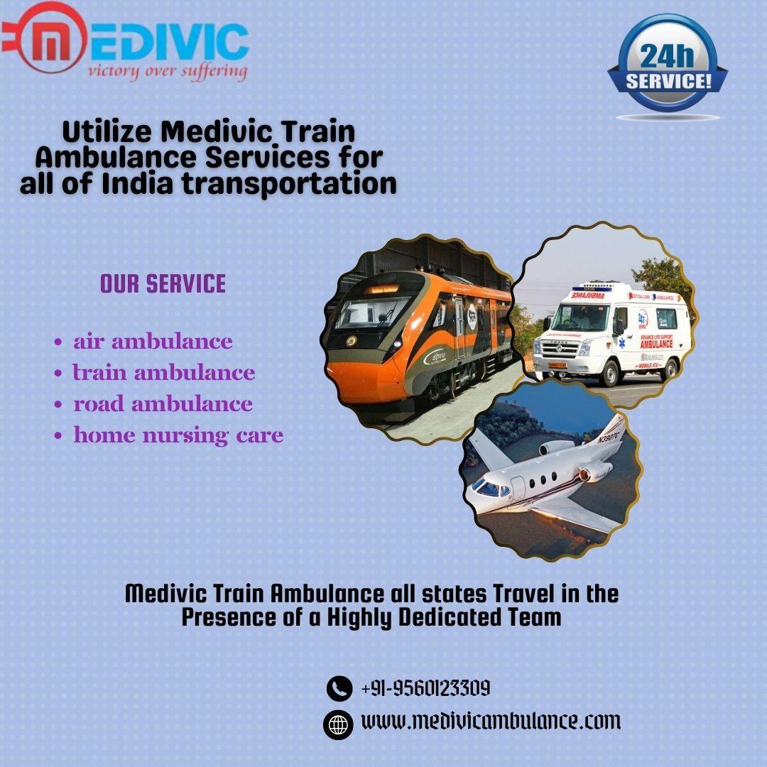 Get Easy Critical and Emergency Care Medivic Train Ambulance Services in Patna