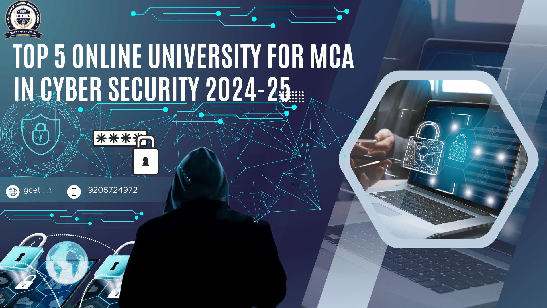 Top 5 online university for MCA in cyber security