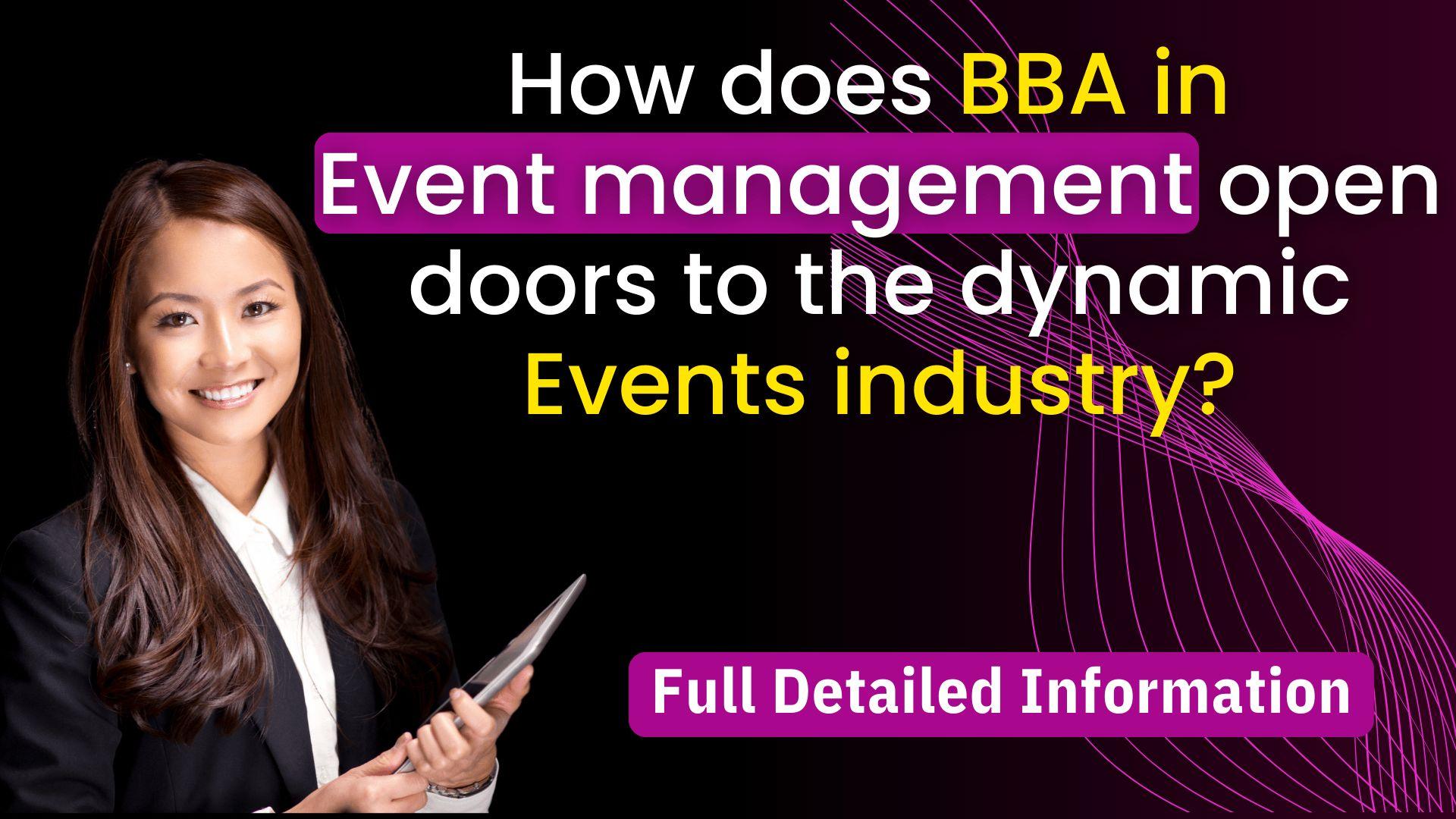 BBA in event management