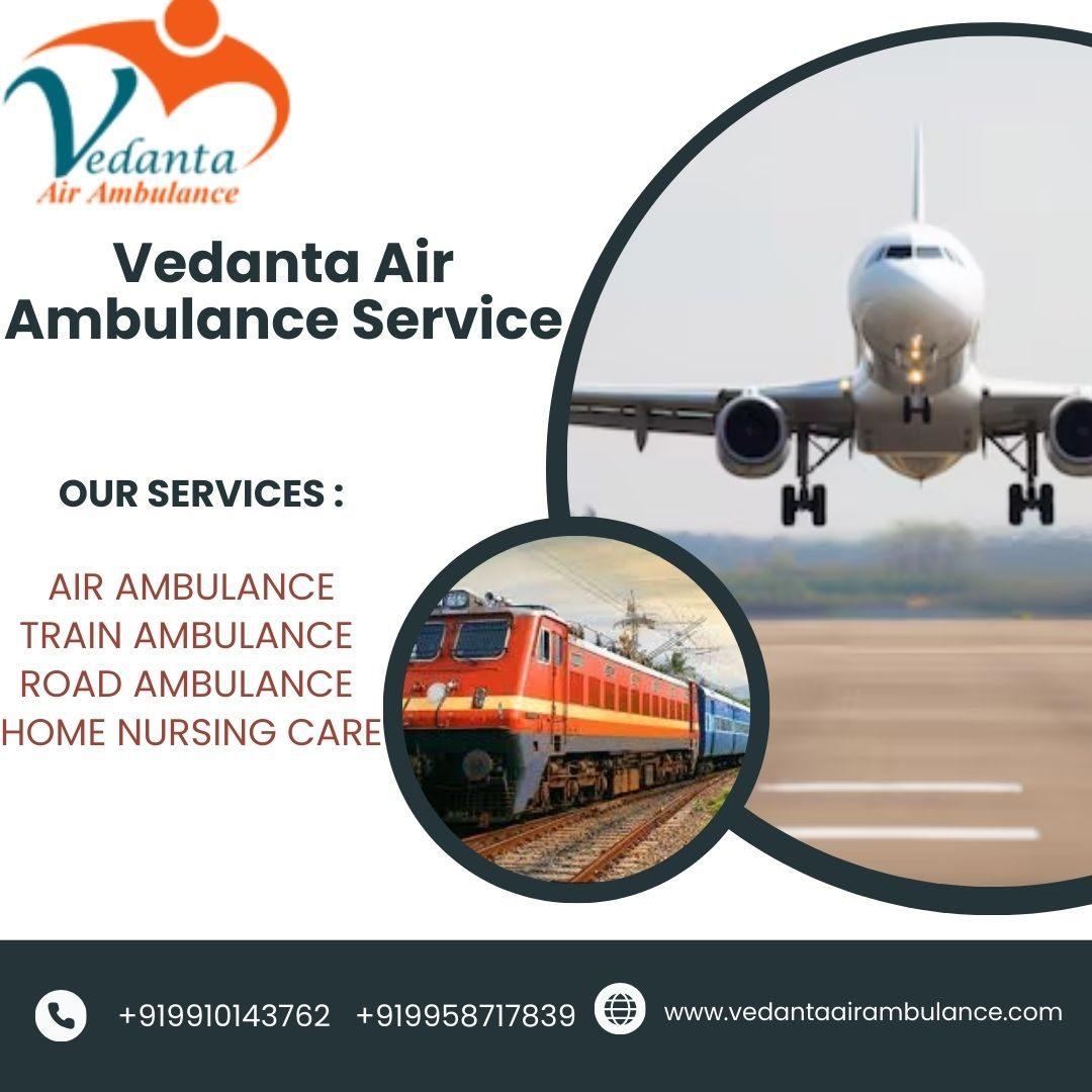 Vedanta Air Ambulance in Goa  provides a safe transfer facility to your patient