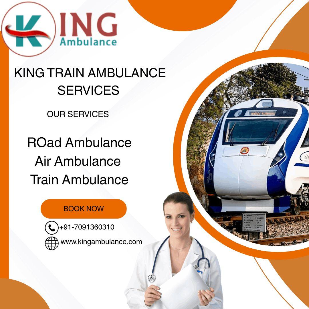 Book the fastest King Train Ambulance service in Silchar for your patient