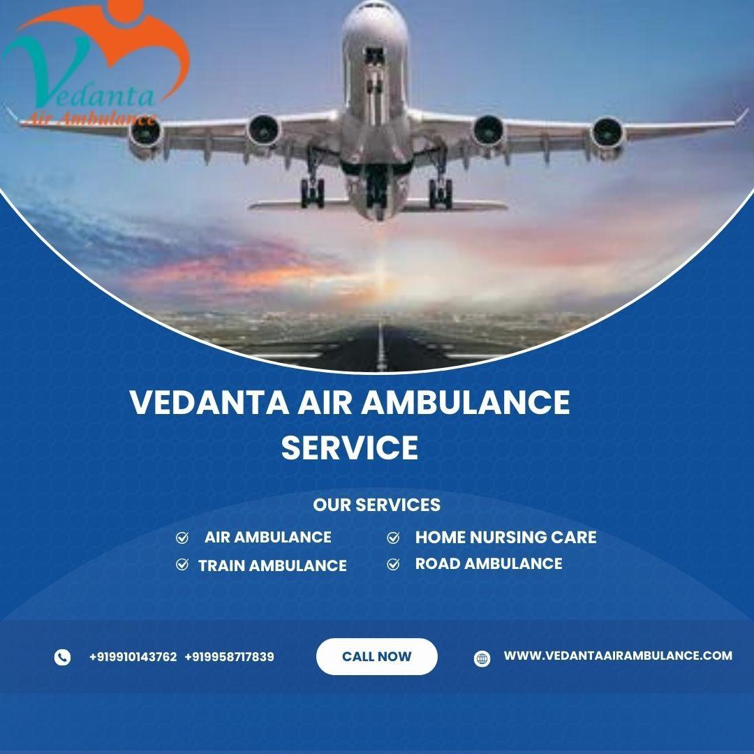 Vedanta Air Ambulance Service provides transportation facility in Ahmedabad 