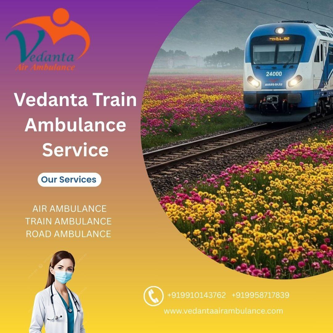 Use Vedanta Train Ambulance Service in Malda Town 