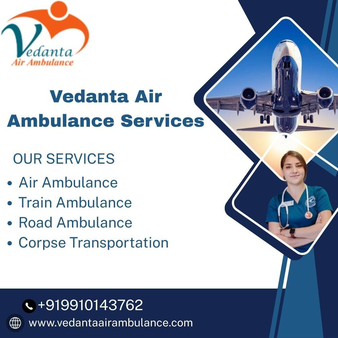 Get Vedanta Air Ambulance Service in Bhubaneswar with Doctors and Support Team 