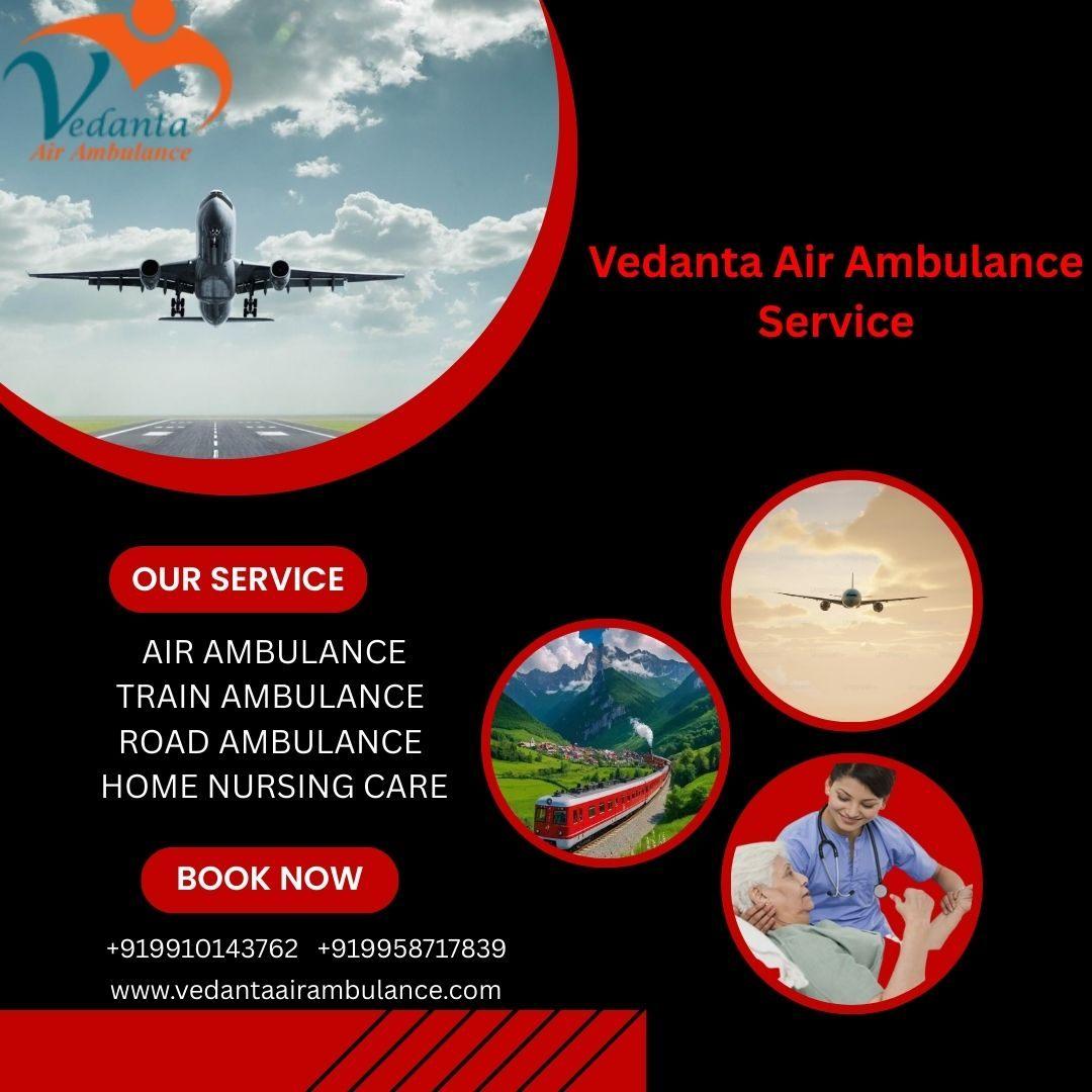Vedanta Air Ambulance  in Gaya provides a well-equipped transfer   patient 