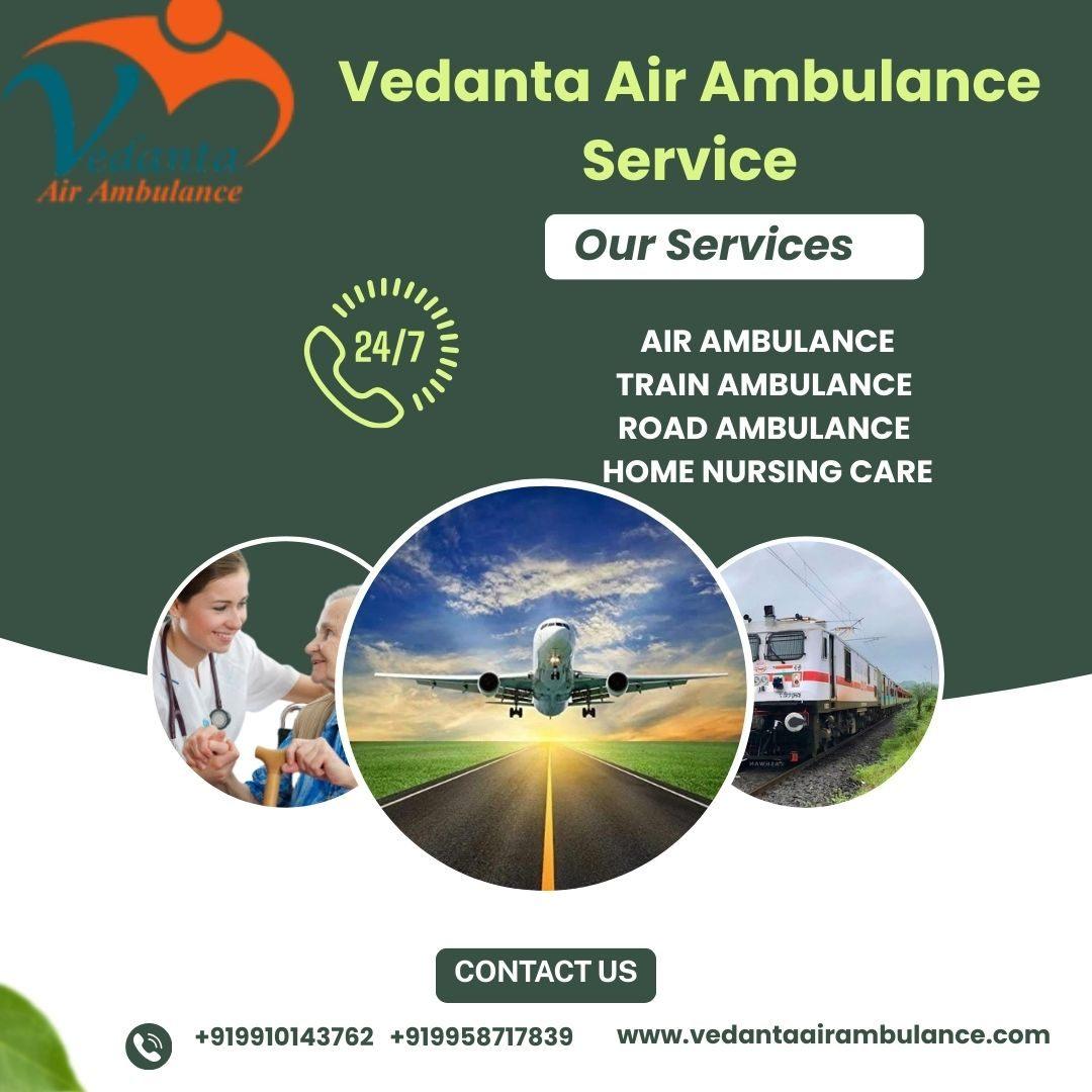 Vedanta Air Ambulance service in Dimapur provides life saving transport  patient