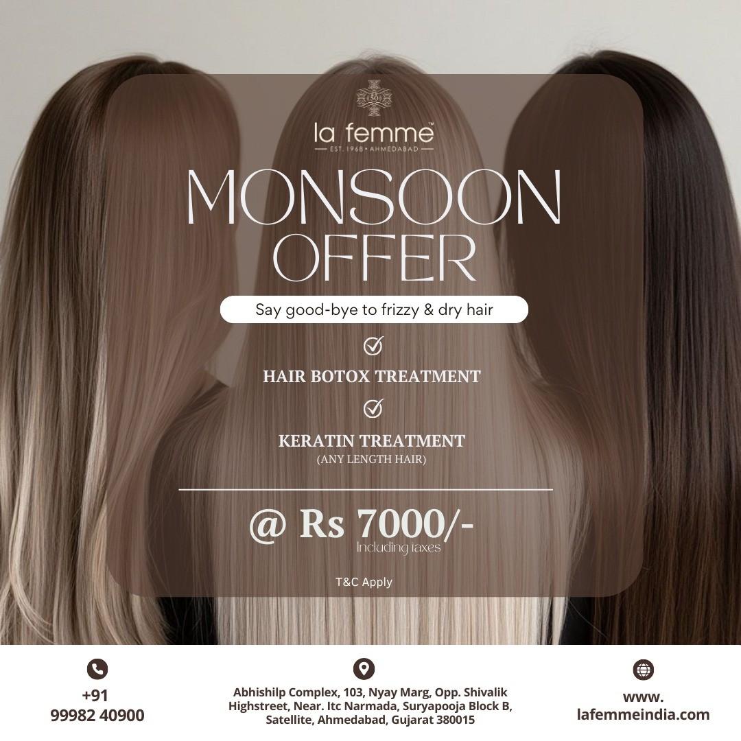 la femme bridal studio,  ahmedabad, Hair botox treatment, Keratin treatment.