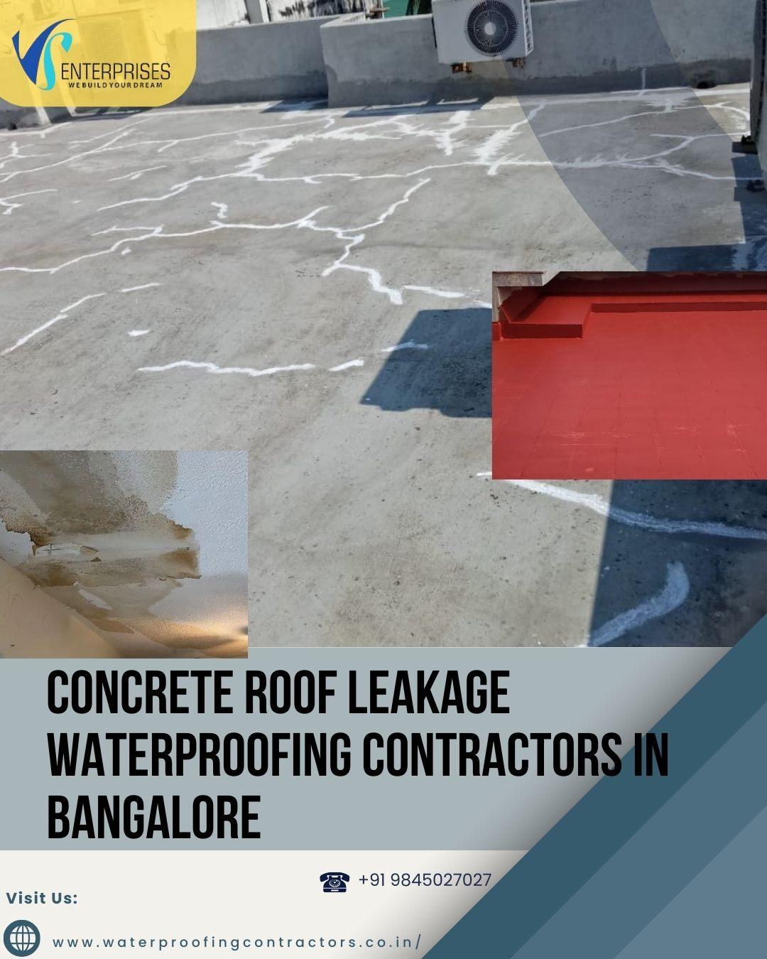Concrete Roof Leakage Waterproofing Contractors in Bangalore