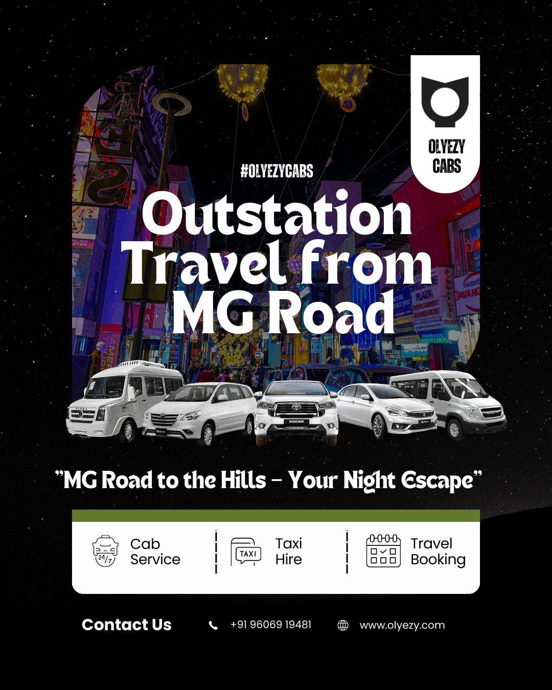 Olyezy Cabs Taxi Service near MG Road Bangalore