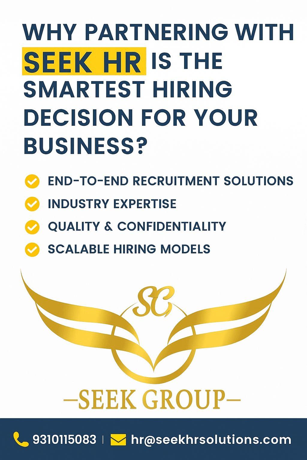 Hiring Sales Engineer Join Seek HR Solutions, Delhi NCR