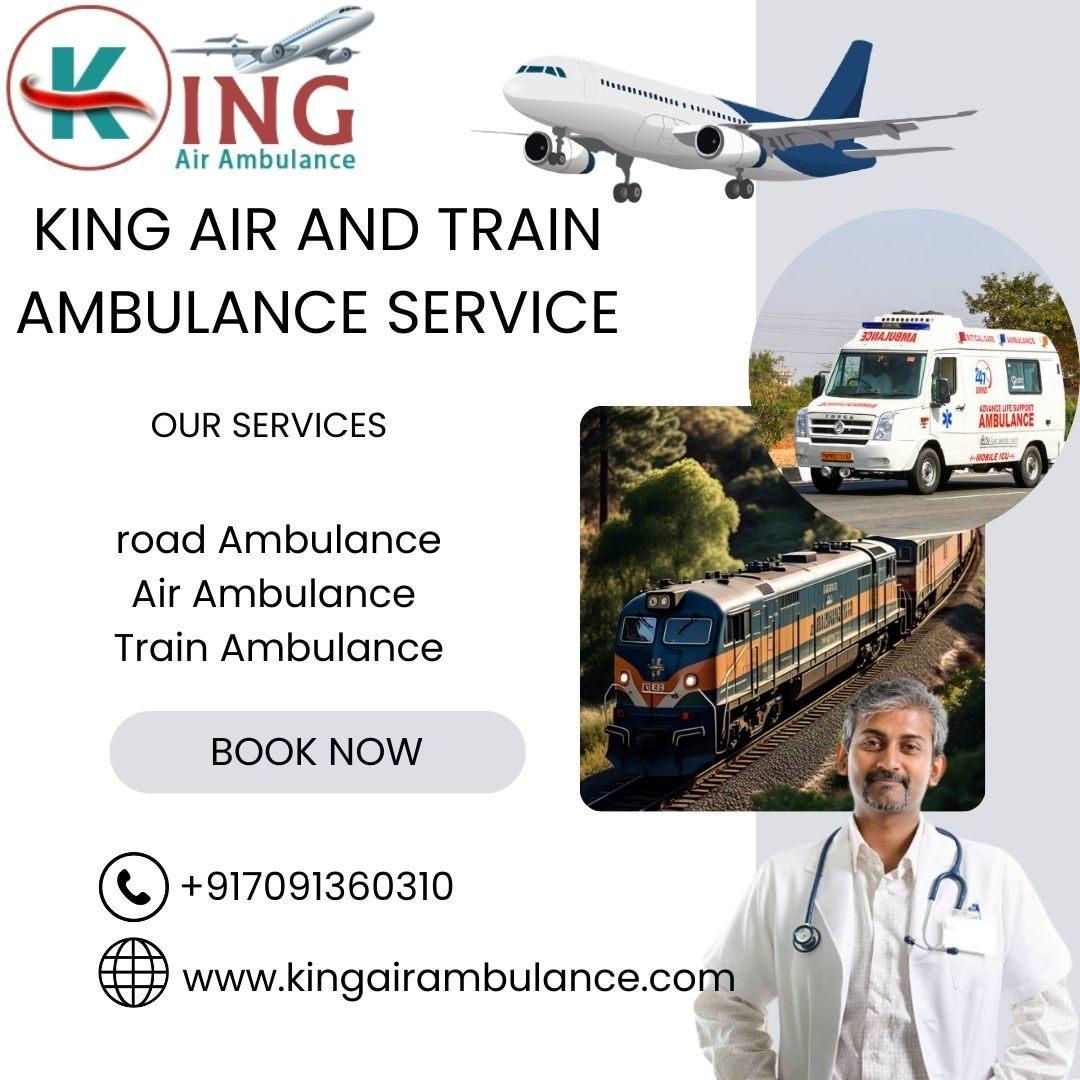 select now king train ambulance service in delhi for your life care 