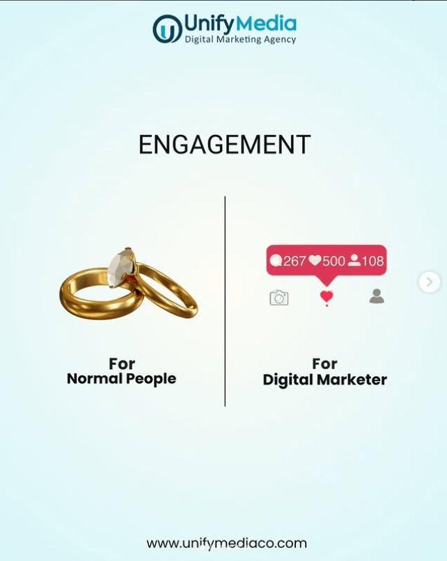  For normal people, engagement means a ring.