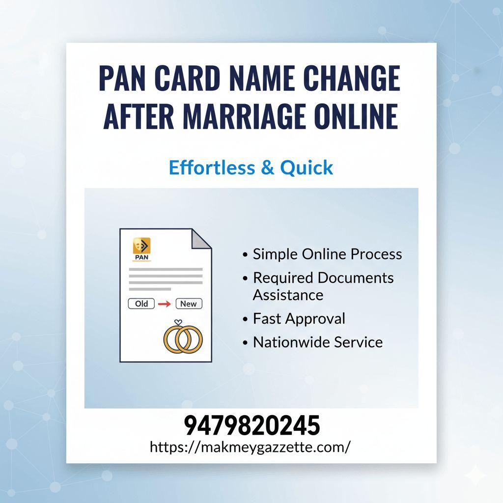 Pan Card Name Change After Marriage Online