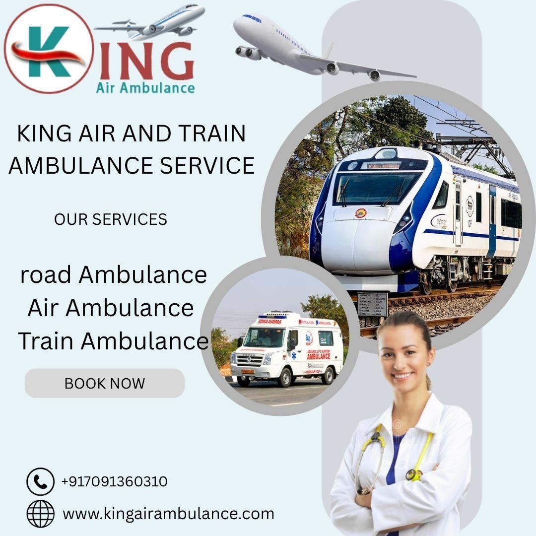 Book the fastest transfer service your patient  King Train Ambulance Service.