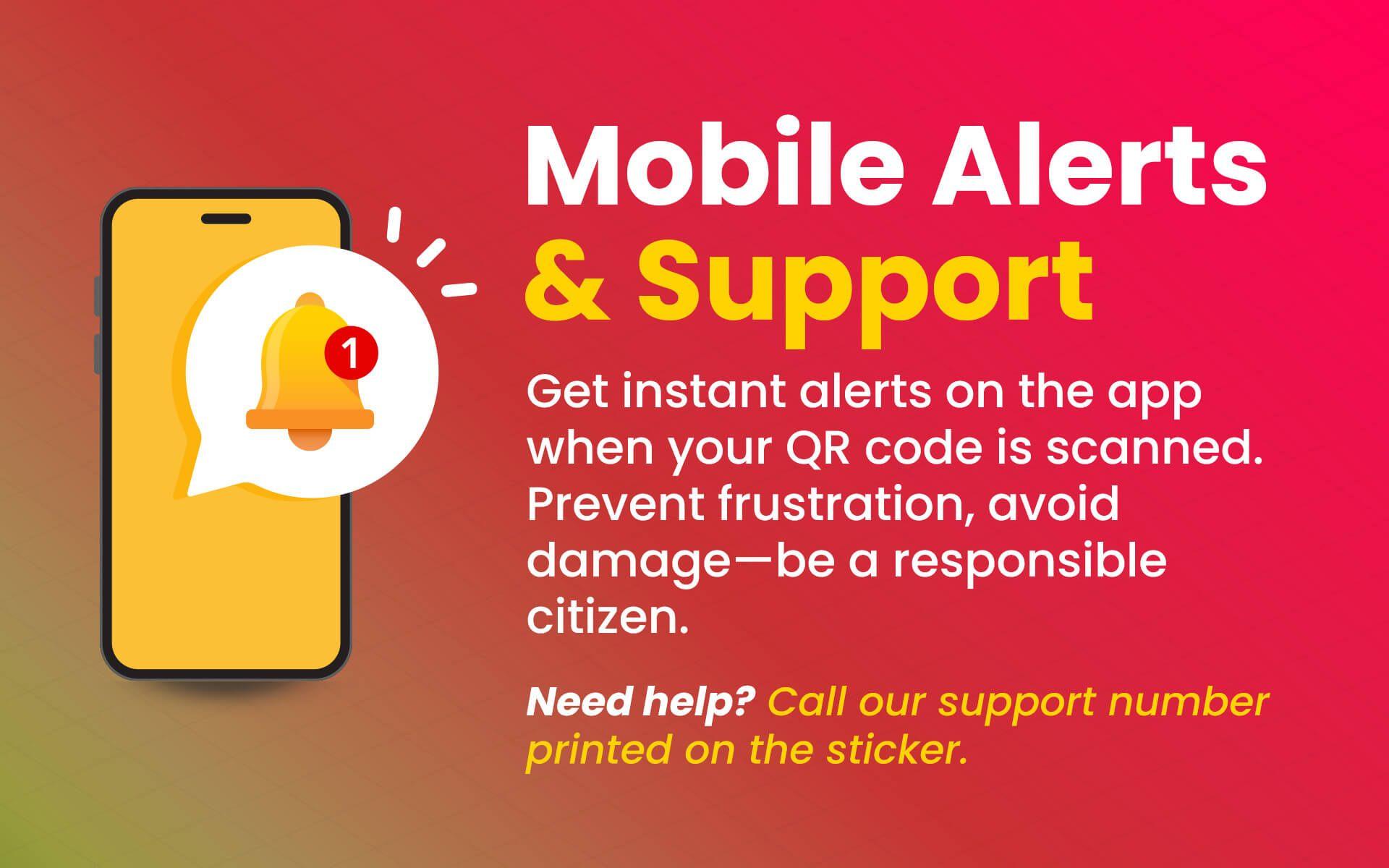 CAR PARKING is a safety service that provides QR code sticker