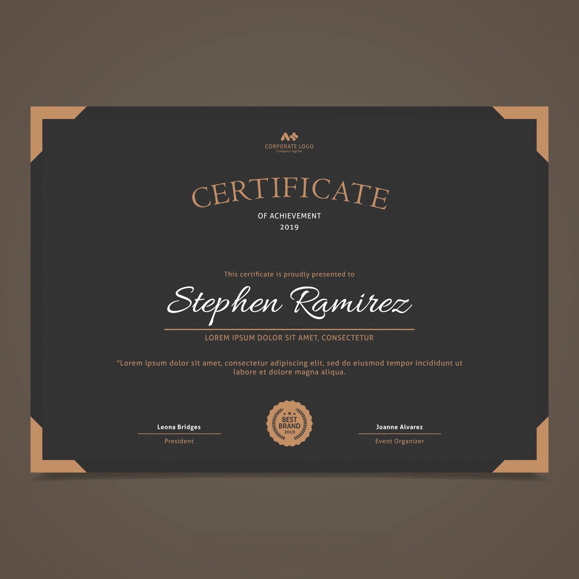 Frameless Certificate Frame