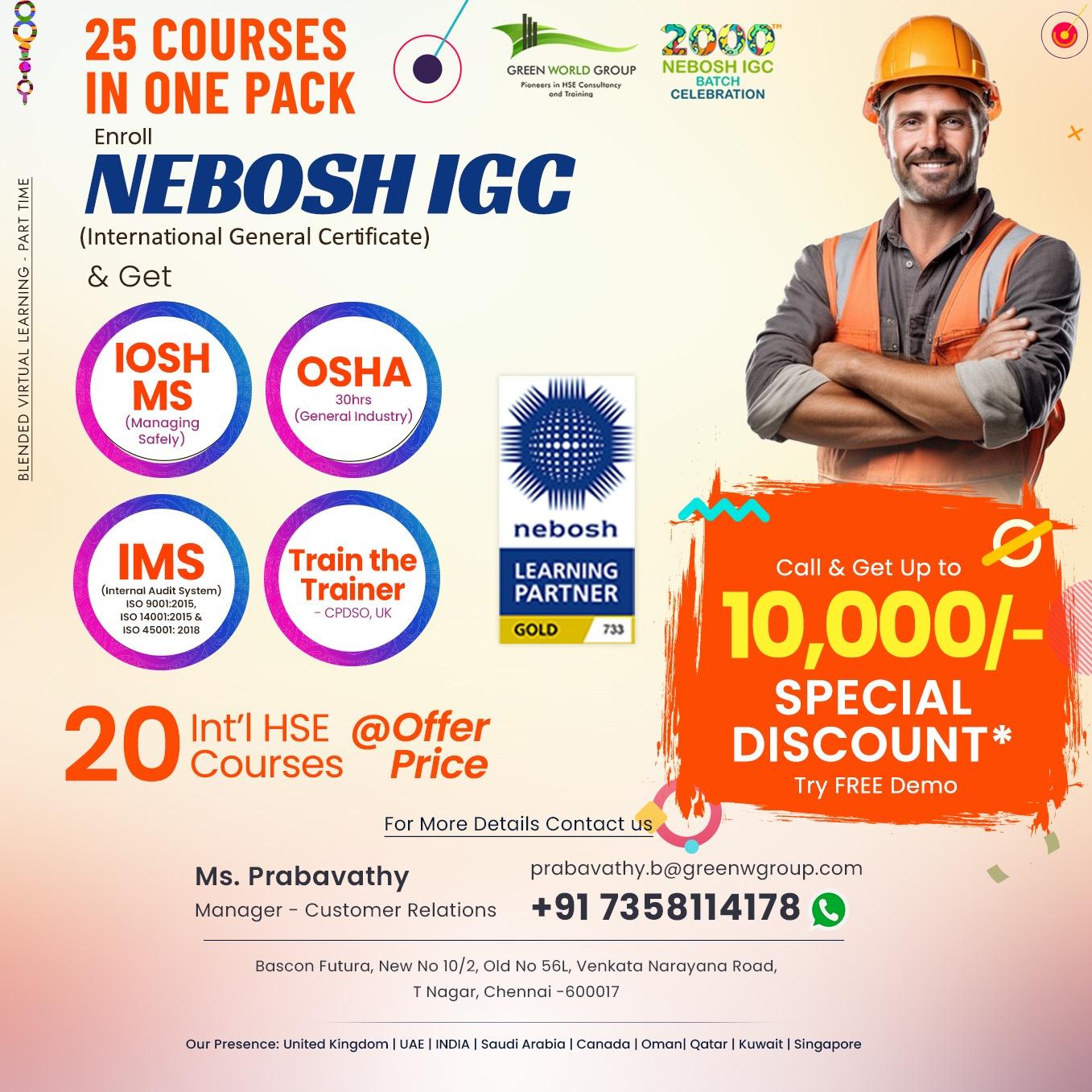 NEBOSH IGC Course training in Coimbatore 