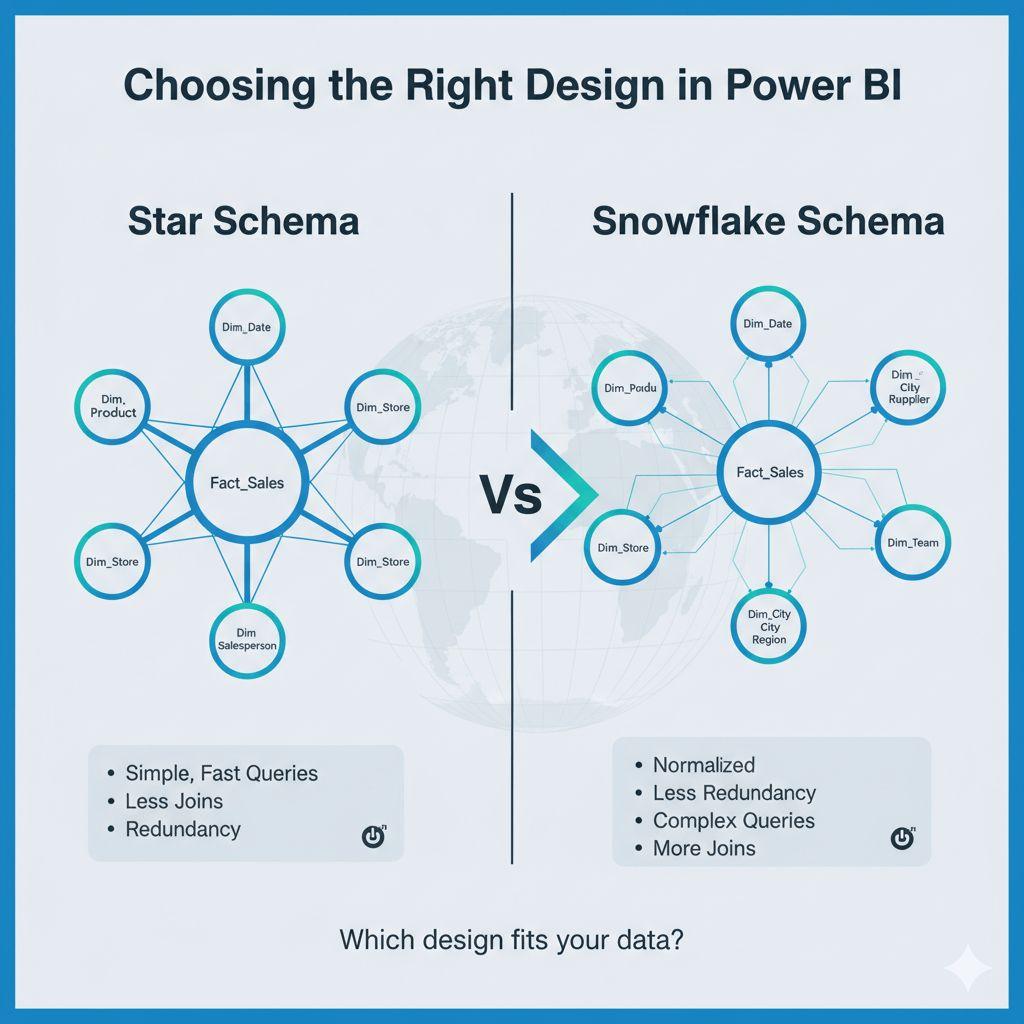 Choosing the Right Design in Power BI: Star Schema vs. Snowflake