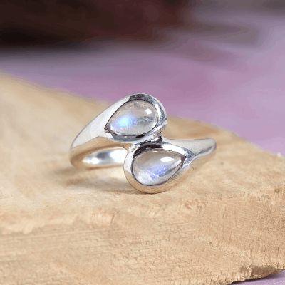 The Elegance of Sterling Silver Moonstone Rings by Akrati Jewels Inc